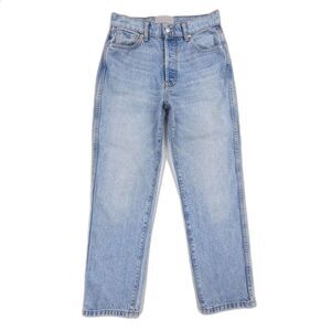 REVICE 90s Straight Leg Crop Jeans Y2k Clean Girl Minimal Boho E-Girl Baddie 28